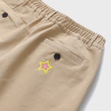 Triple Dream Star Patch Beige Cotton Shorts [For men]