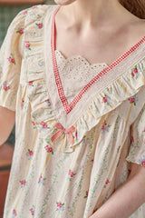Low Short-sleeve Two-piece Cream[24175WTSSN]
