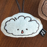 刺繍フェイス人形キーホルダー - 5種