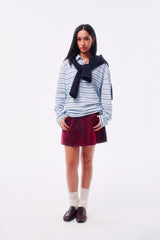 シグネチャーロゴ トーテム ライトブルーストライプ クロスボタン ポロロングスリーブ