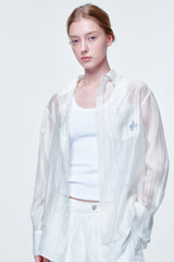 See through shirts White