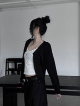 minimal basic knit cardigan (2color)