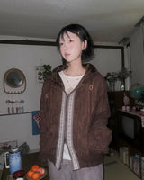 (2color) Bohemian Wrinkle 2-Way Hood Quilted Jumper