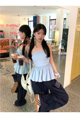 Number Navy Casual Banding Pants
