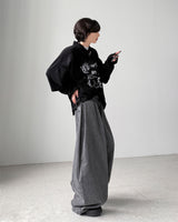 Natty Herringbone Balloon Pants