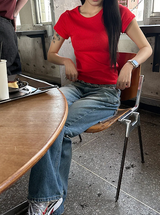 [Unisex] ビンテージダメージデニムパンツ