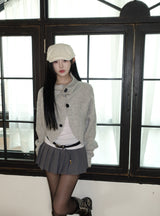 pleats wrap skirt