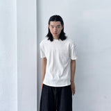 Minimal White Rib Tee