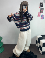クリームテディシープファーロングパンツ🧸🤎🐑🖤3COLOR