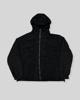 [Lined Fur] Weave Corduroy Hood Jacket