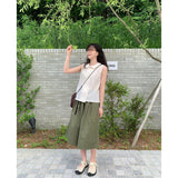 burring sleeveless blouse