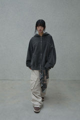 Pigment Stud Hood Zip-Up