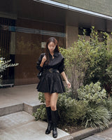 Latel Shirt Mini Dress (With Belt)