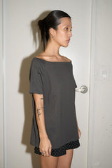 520 Off-Shoulder T-shirt (Charcoal)