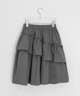 Verpan Frill Banding Midi Skirt