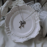 [I-DLE ミンニ Necklace] バレエリボンネックレス (Stainless Steel)