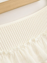 Frill lace banding mini skirt 231138038