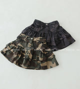 Camo cancan mini skirt