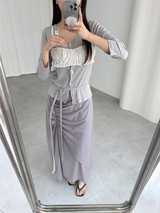 mute shirring skirts (2color)