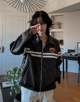 Babel Patch Leather Jacket