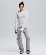 KNOT BOOTCUT SWEATPANTS_GY