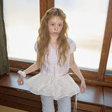 pure star layered wrap skirt white