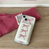 [MADE] Ballet core ribbon_pink triple [Macsafe card wallet] 