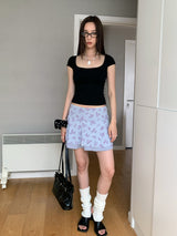 Simple Square Fake Tube Top Short-Sleeved T-shirt