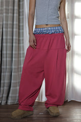  check'n sag pants_pink