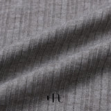 [HFORUS MADE]Forus ニットプリーツUネックロングスリーブス イン メランジ