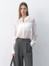 (Z-BL-4219)GENT OVERFIT SEER SHIRT