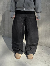 BASE BOUBLE KNEE NON-FADE DENIM