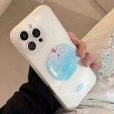 サマーブルーアップルムードストラップジェリー iPhone ケース