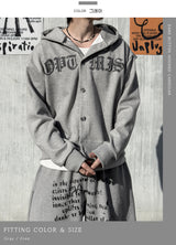 Dark Button Hooded Cardigan