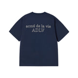 25FW BORDER LINE BASIC LOGO SHORT SLEEVE T-SHIRT DARK NAVY