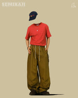 EN Rip-stop Carpenter Banding Parachute Pants