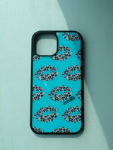 [MADE] gyaru lips glass bumper case(blue)