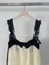 coloring flower embroidered mini dress