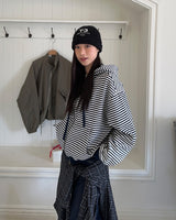 Caven Stripe Hooded Zip-Up