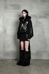 バタフライスプレータージップアップ #ブラック(FLEECE LINED)
