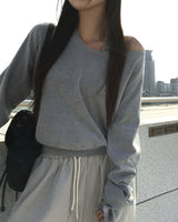 [ORIGINAL] Mellow U-Neck Long Sleeve Knit