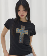 FROSS GLOSSY TEE (BLACK) F26QB059