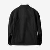 Poly Cotton Zip Shirts Jacket - BLACK