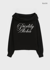[MADE] Rookie D Off-shoulder Printed Long Sleeve T-shirt