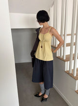 ロウ フリル バミューダ パンツ