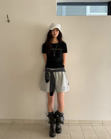 [ORIGINAL] Less Cotton Lettering Short Sleeve T-shirt