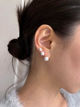 [925silver] マットハーフボールピアス (8mm)