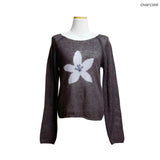 (3color) Soft Flower Sheer Wool Knit