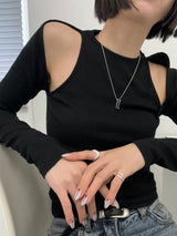 [925silver] Heavy wave ring