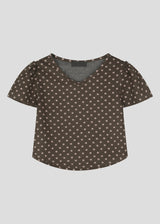 Holly Dot Fleece Layered Short Sleeve T-Shirt (2c)